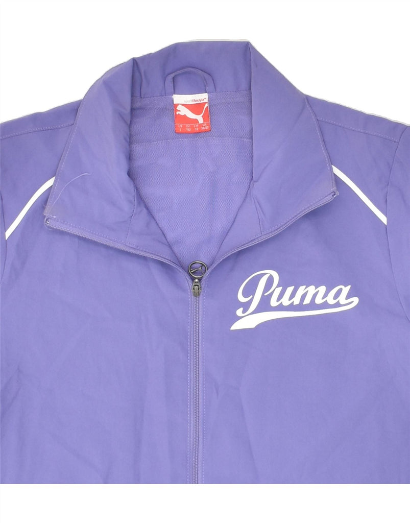 PUMA Boys Tracksuit Top Jacket 11-12 Years Large Purple Polyester | Vintage Puma | Thrift | Second-Hand Puma | Used Clothing | Messina Hembry 