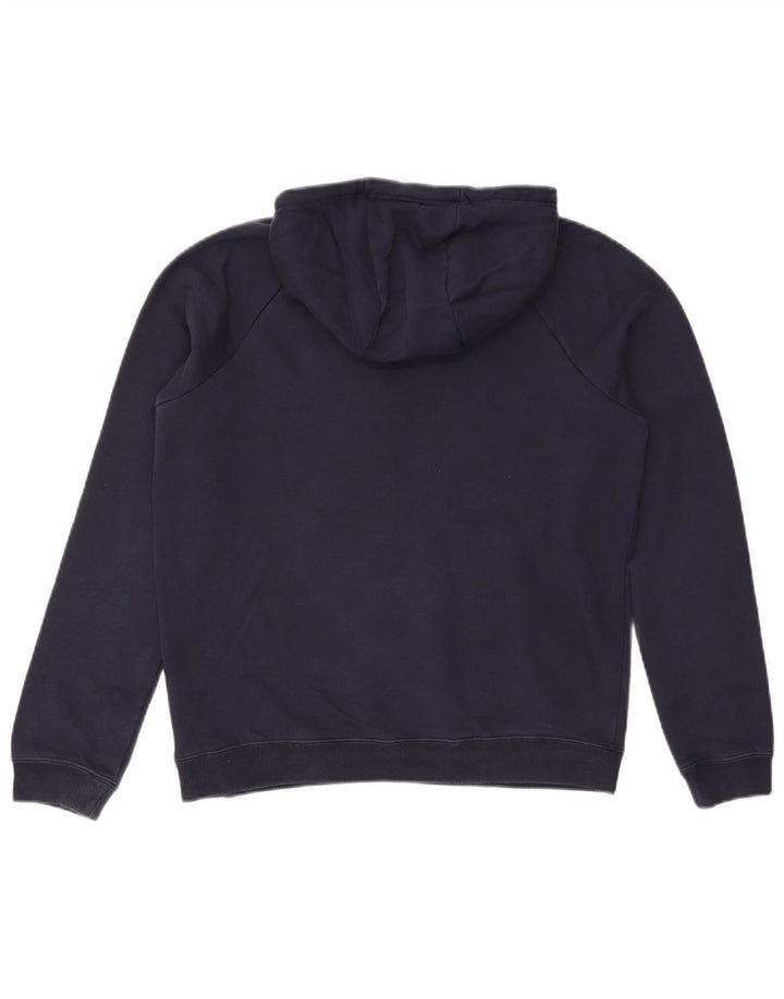 NIKE Mens Hoodie Jumper Small Navy Blue Cotton