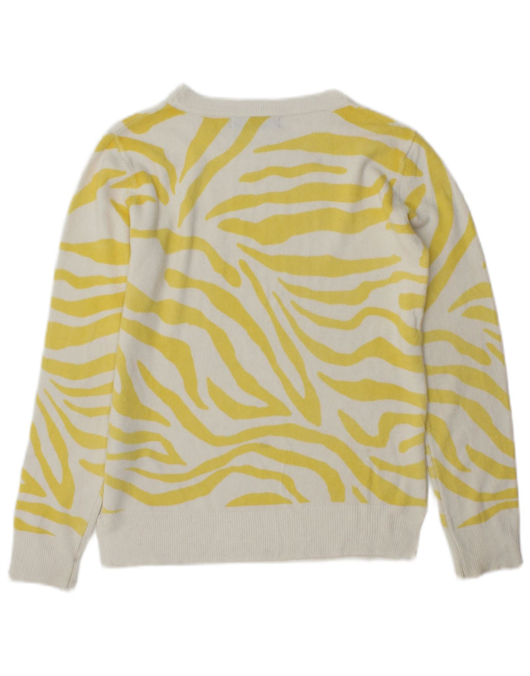 Marks & Spencer Womens Boat Neck Jumper Sweater UK 8 Small Yellow