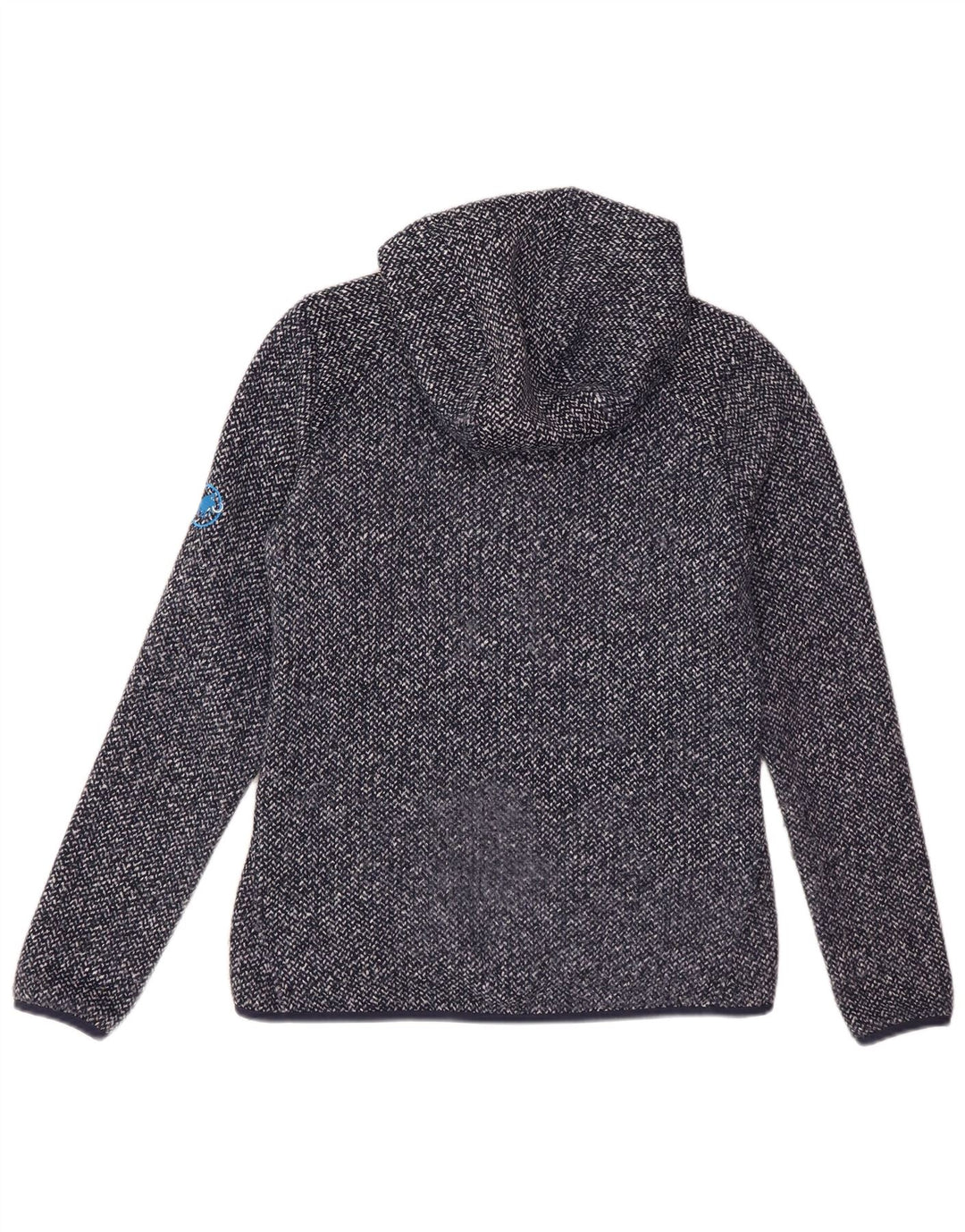 Mammut Womens Zip Hoodie Sweater Small Blue Flecked Polyester
