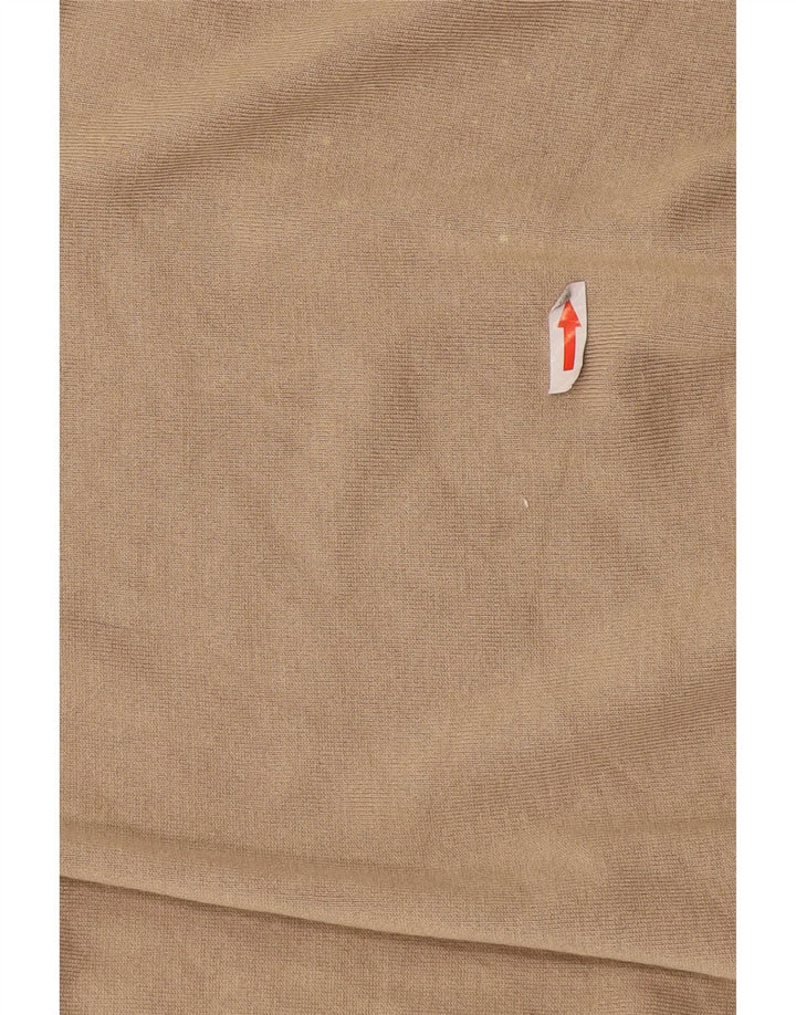 Zara Mens T-Shirt Top Small Beige Viscose
