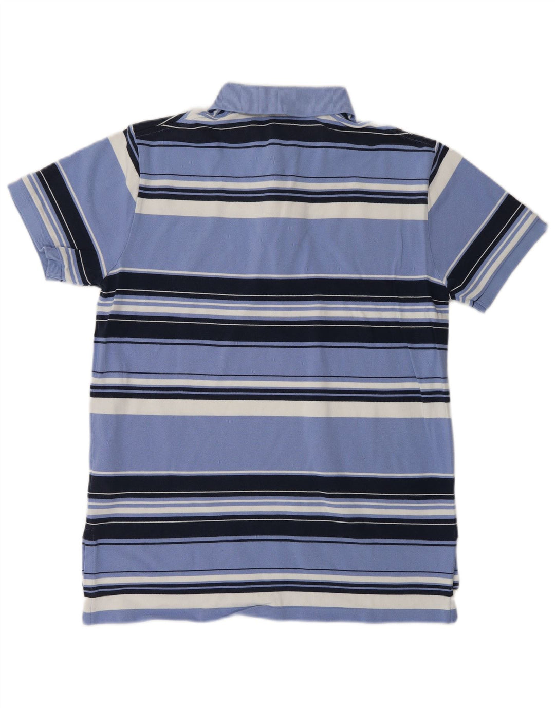 POLO RALPH LAUREN Mens Custom Fit Polo Shirt Medium Blue Striped Cotton