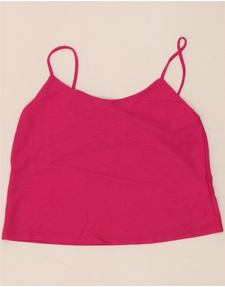 ZARA Womens Cami Top UK 12 Medium Pink Viscose Vintage Zara and Second-Hand Zara from Messina Hembry 