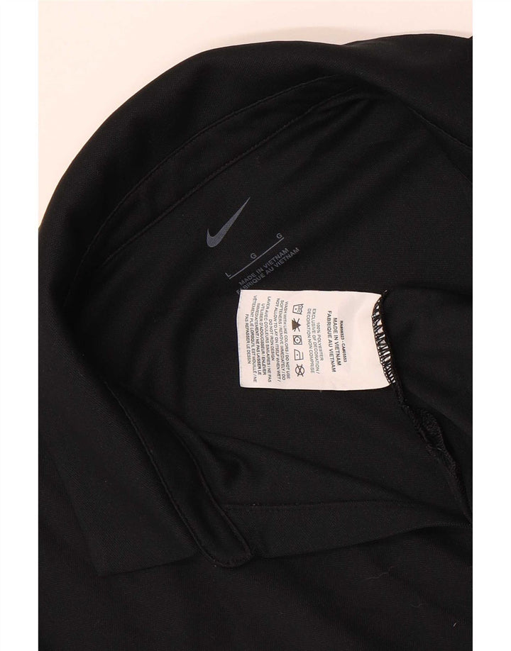 Nike Womens San Francisco Polo Shirt UK 14 Large Black Polyester