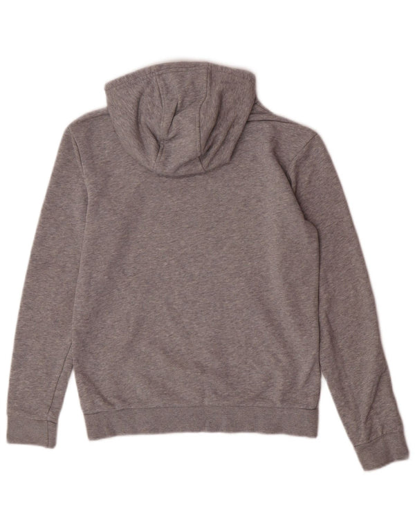 Adidas Boys Graphic Hoodie Jumper 11-12 Years Grey Flecked Cotton