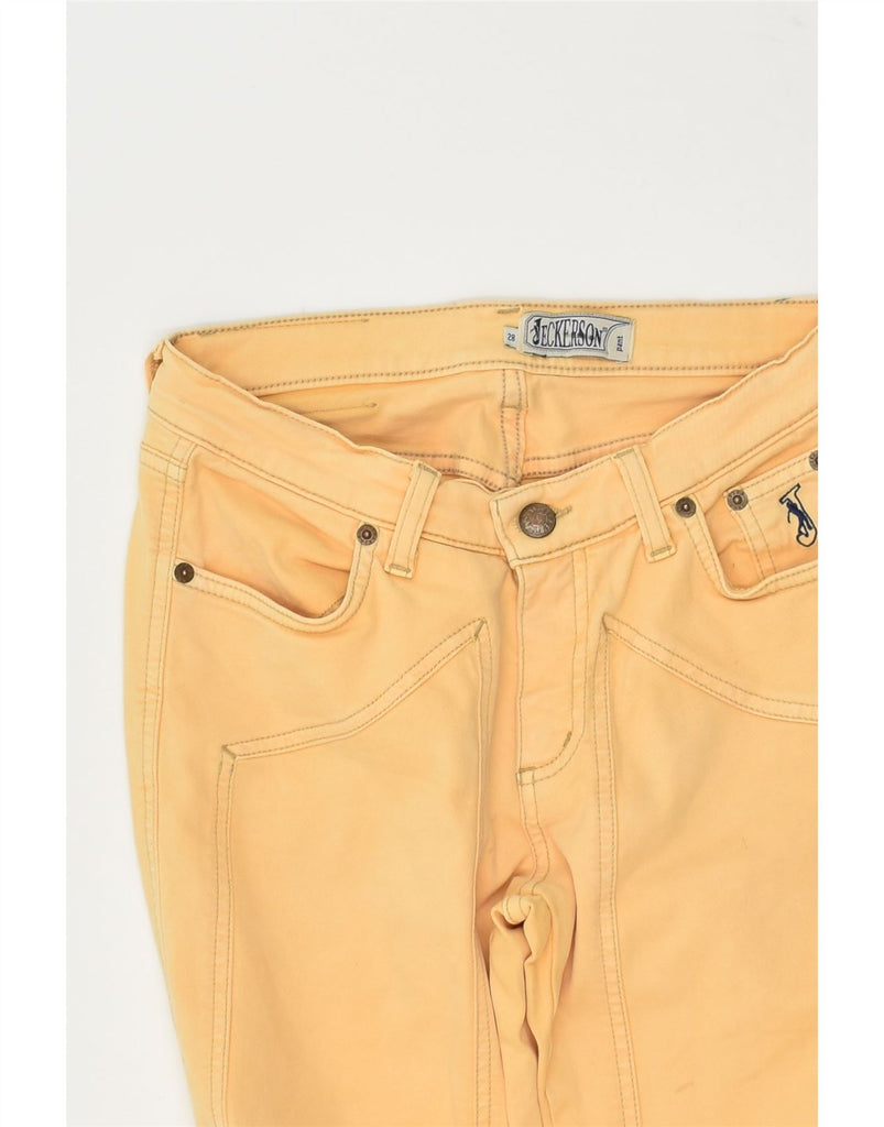 JECKERSON Womens Slim Casual Trousers W28 L28  Yellow Cotton | Vintage Jeckerson | Thrift | Second-Hand Jeckerson | Used Clothing | Messina Hembry 