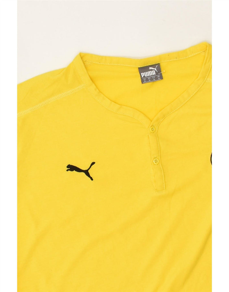 PUMA Mens BVB Dortmund T-Shirt Top XL Yellow Vintage Puma and Second-Hand Puma from Messina Hembry 