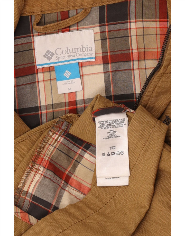 Columbia Mens Utility Jacket UK 38 Medium Beige Cotton