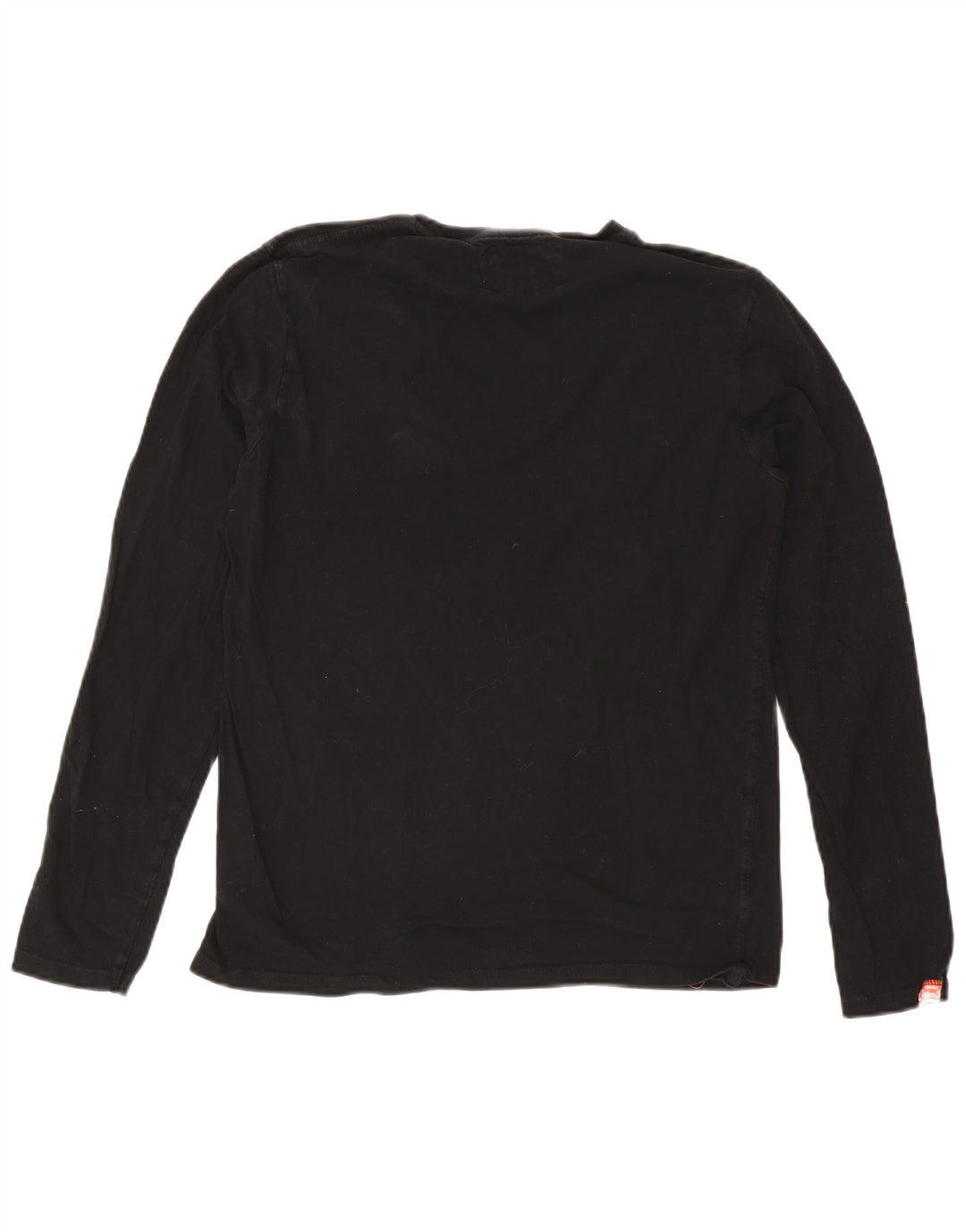 Superdry Mens Top Long Sleeve Large Black Cotton