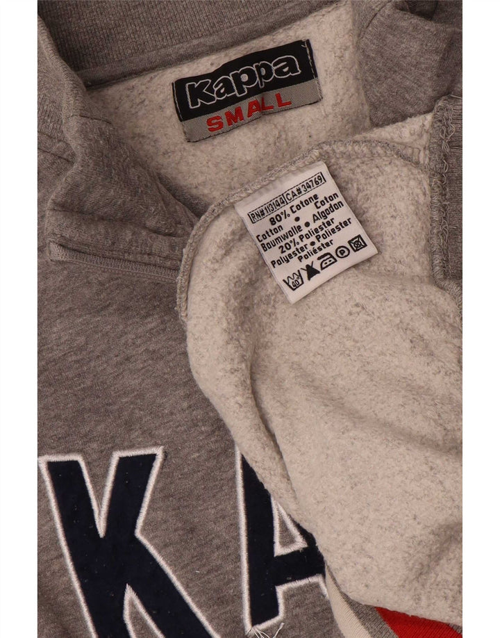 Kappa Womens Graphic Sweatshirt Jumper UK 10 Small Grey Colourblock
