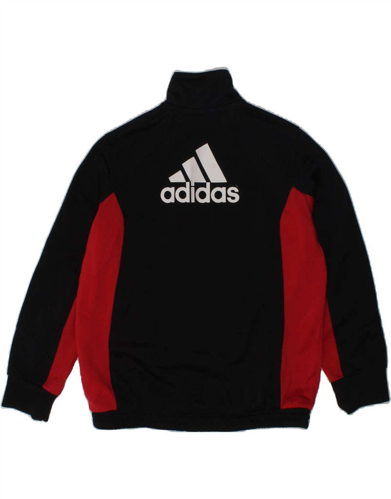 ADIDAS Boys Tracksuit Top Jacket 5-6 Years Black Polyester | Vintage Adidas | Thrift | Second-Hand Adidas | Used Clothing | Messina Hembry 