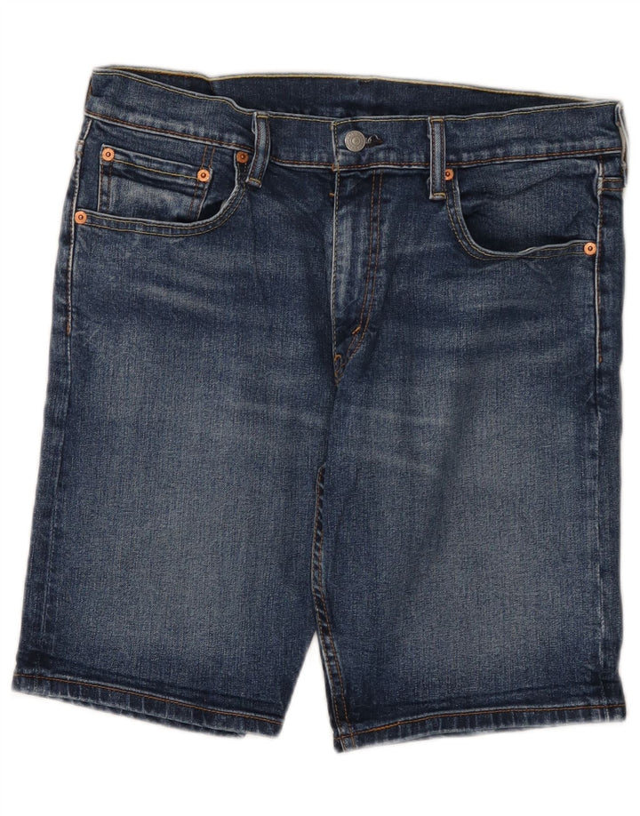LEVI'S Mens 502 Denim Shorts W32 Medium Blue Cotton
