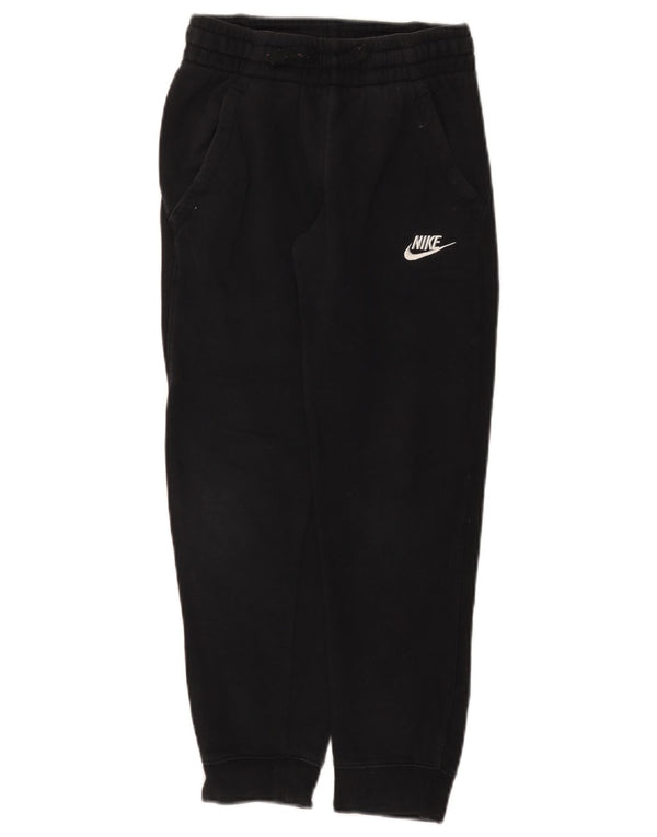 Nike Boys Tracksuit Trousers Joggers 8-9 Years Small Black Cotton