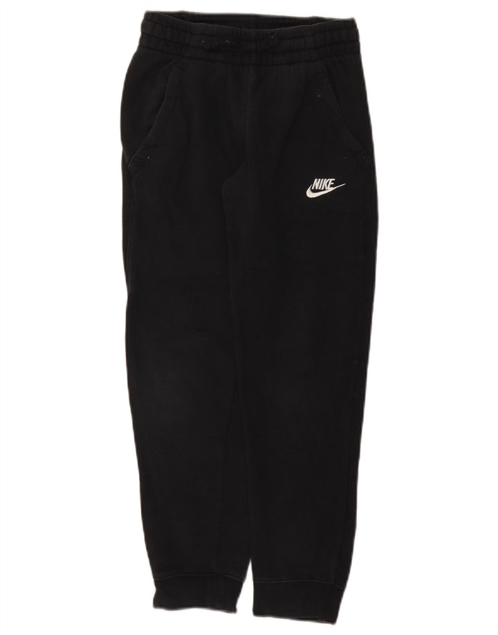 Nike Boys Tracksuit Trousers Joggers 8-9 Years Small Black Cotton