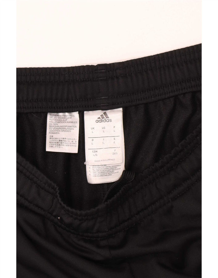 Adidas Mens Tracksuit Trousers Joggers Large Black Polyester