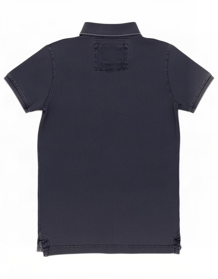 Superdry Mens Polo Shirt Medium Navy Blue Cotton