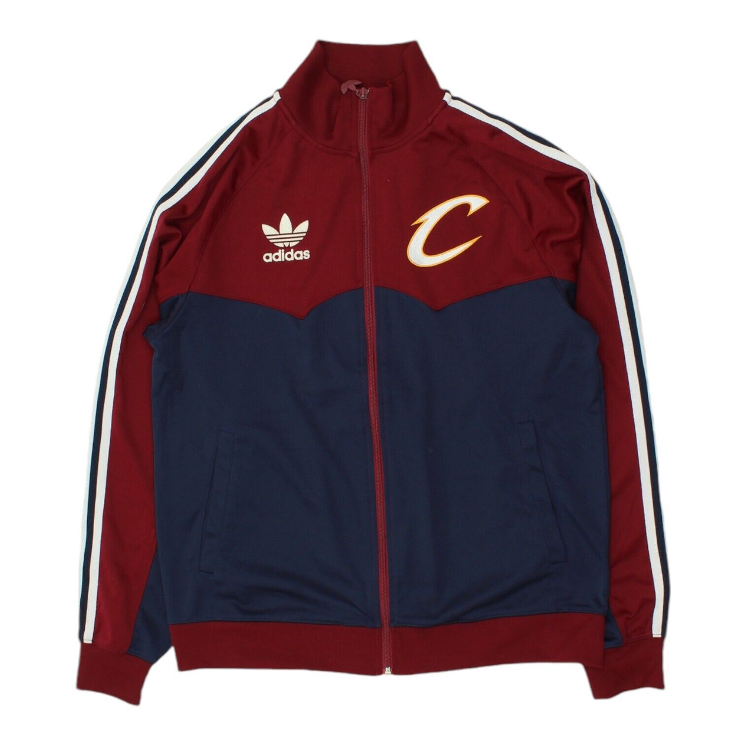 Cleveland Cavaliers Mens Navy Red Adidas Jacket Vintage Tracksuit NBA Sports