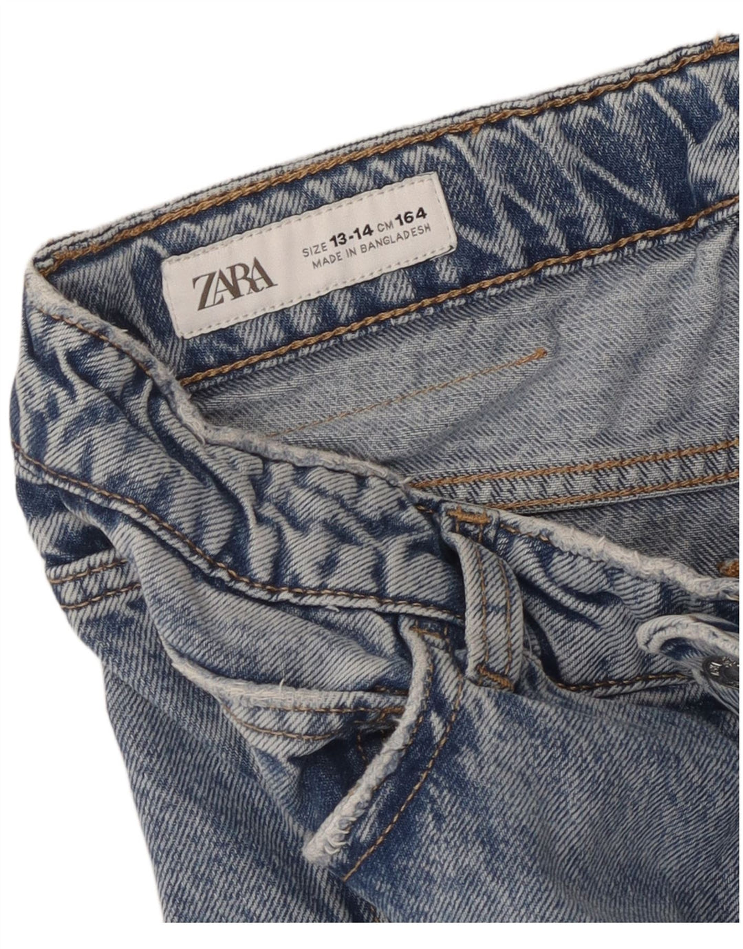 Zara Boys Cargo Capri Jeans 13-14 Years W28 L22 Blue