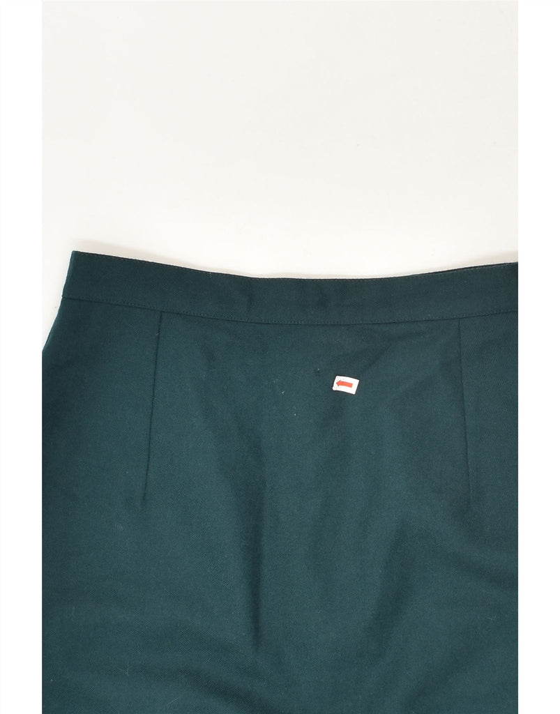 VINTAGE Womens Pencil Skirt IT 42 Medium W26 Turquoise Wool | Vintage Vintage | Thrift | Second-Hand Vintage | Used Clothing | Messina Hembry 