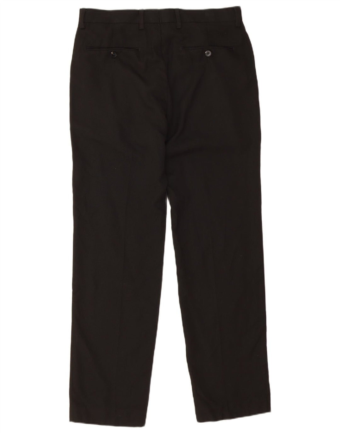 Marks & Spencer Womens Straight Chino Trousers W32 L31 Black Polyester
