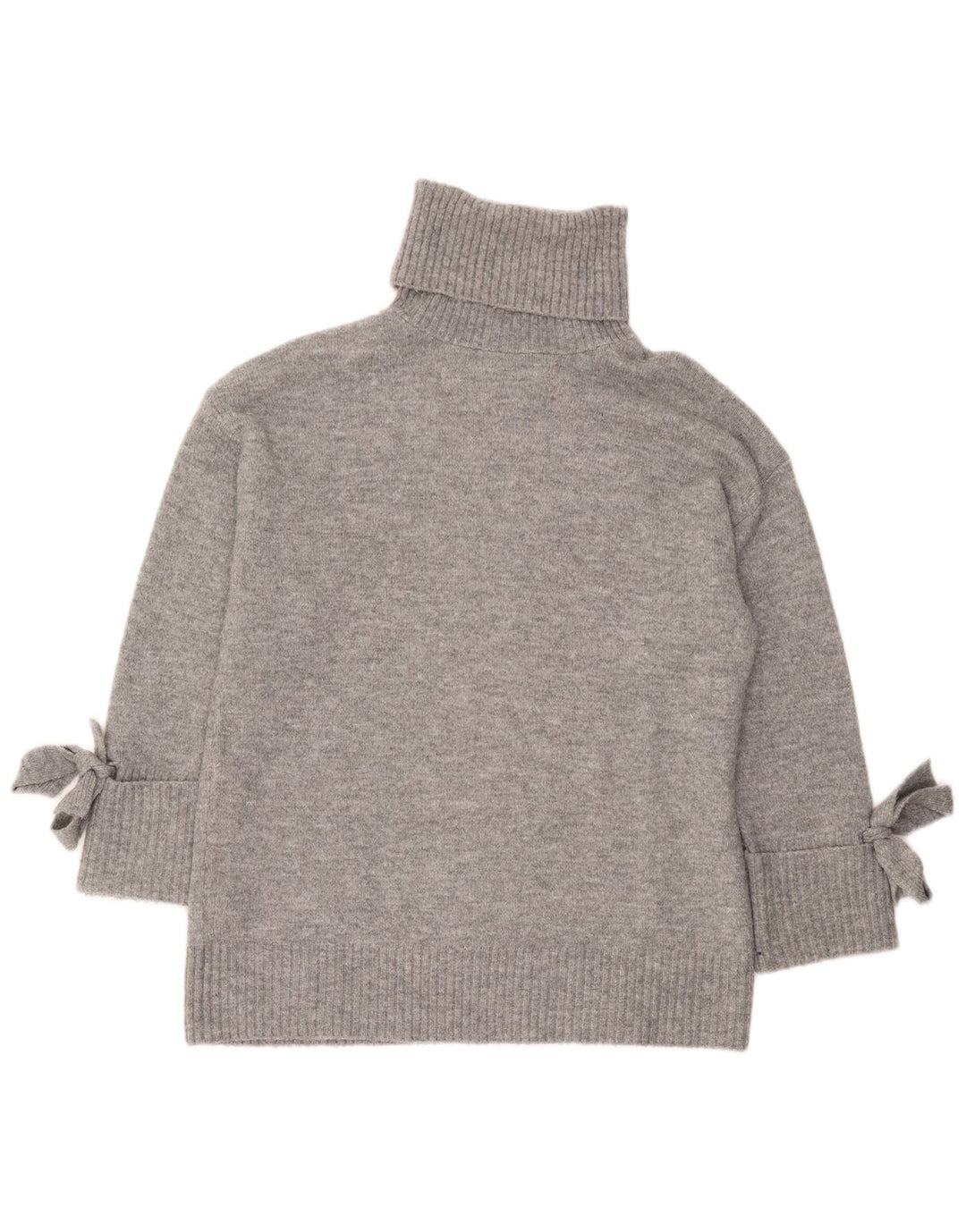 Zara Womens Oversized Roll Neck Jumper Sweater UK 10 Small Grey Flecked