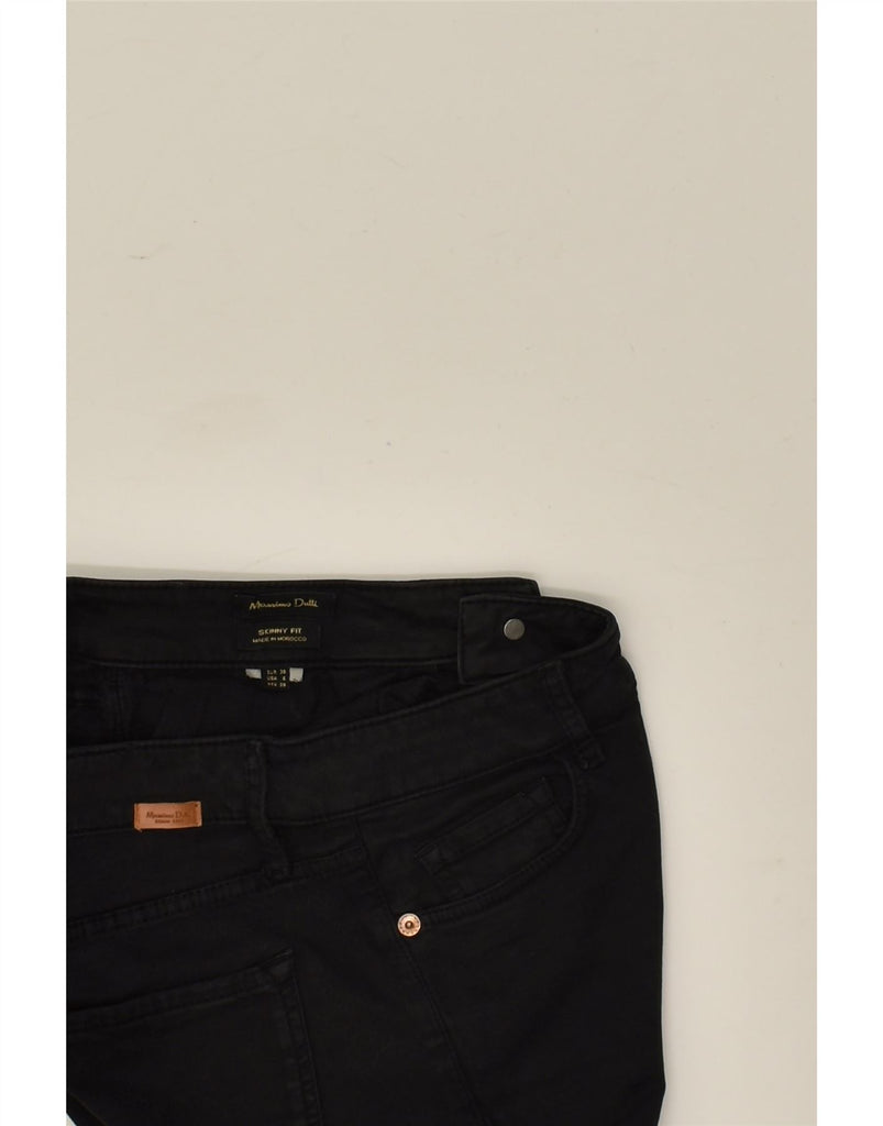 MASSIMO DUTTI Womens Skinny Casual Trousers US 6 Small W28 L28 Black | Vintage Massimo Dutti | Thrift | Second-Hand Massimo Dutti | Used Clothing | Messina Hembry 