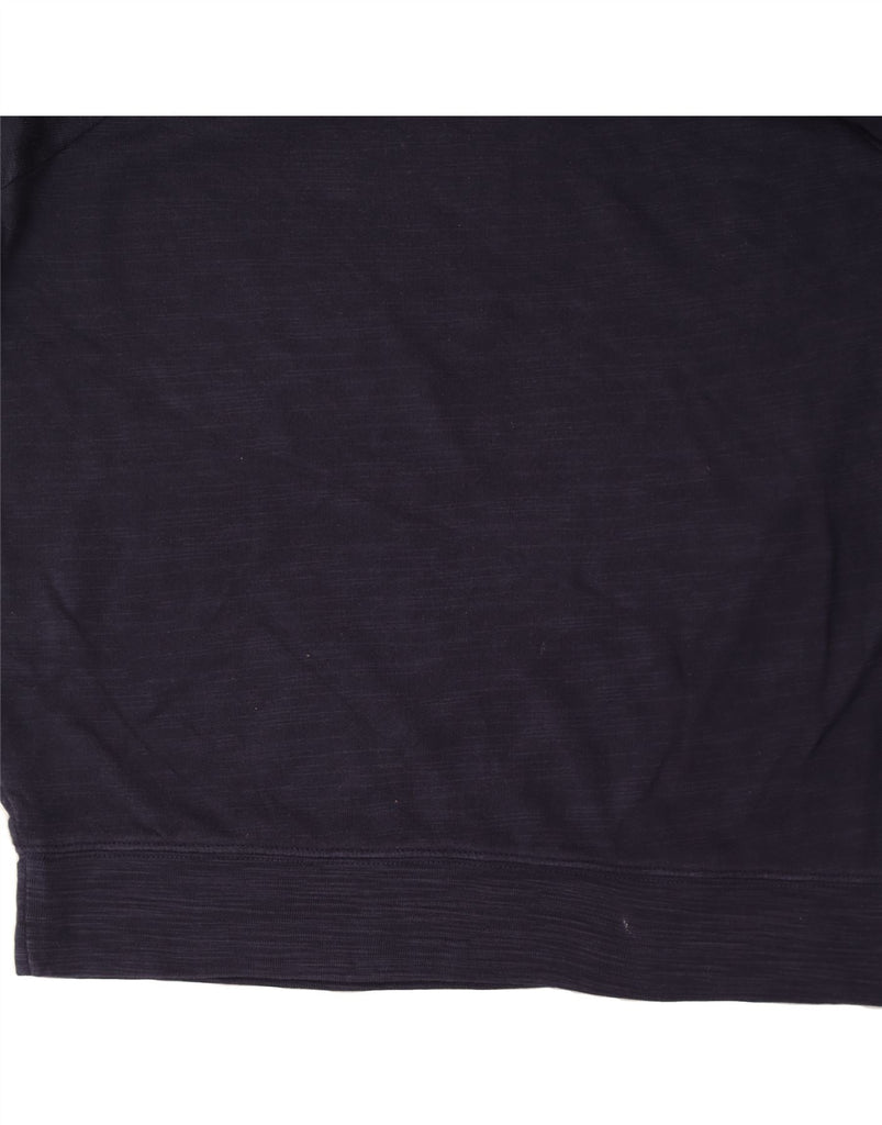 J. CREW Womens Oversized Sweatshirt Jumper UK 14 Medium Navy Blue Cotton Vintage J. Crew and Second-Hand J. Crew from Messina Hembry 