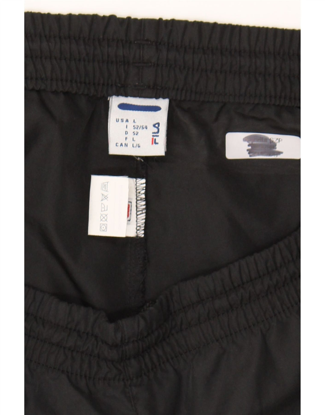 FILA Mens Sport Shorts Large  Black Polyester Vintage Fila and Second-Hand Fila from Messina Hembry 