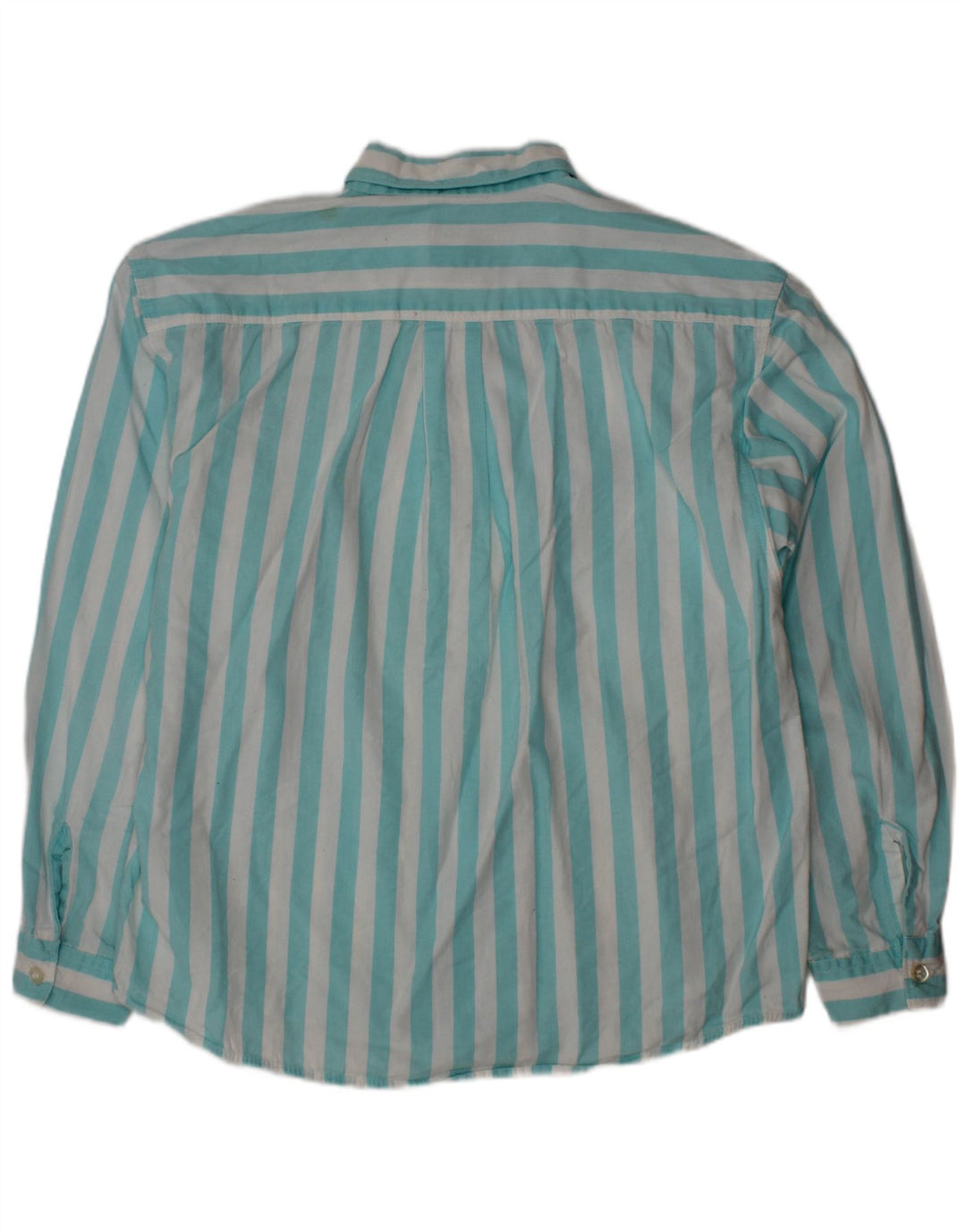 BENETTON Boys Shirt 7-8 Years Medium Blue Striped