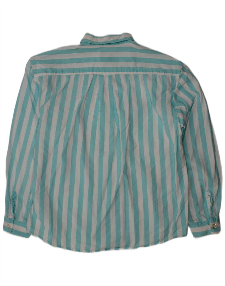 BENETTON Boys Shirt 7-8 Years Medium Blue Striped