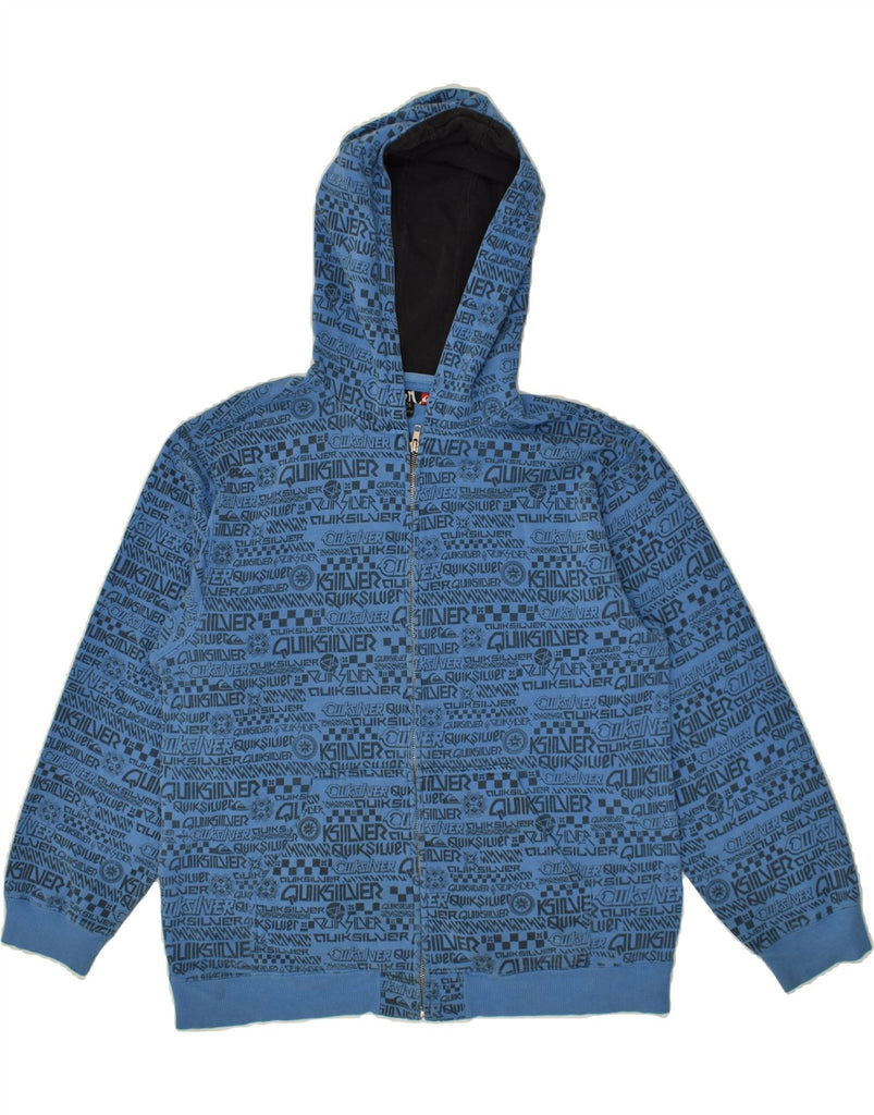 QUIKSILVER Boys Tall Graphic Zip Hoodie Sweater 15-16 Years XL Blue | Vintage Quiksilver | Thrift | Second-Hand Quiksilver | Used Clothing | Messina Hembry 