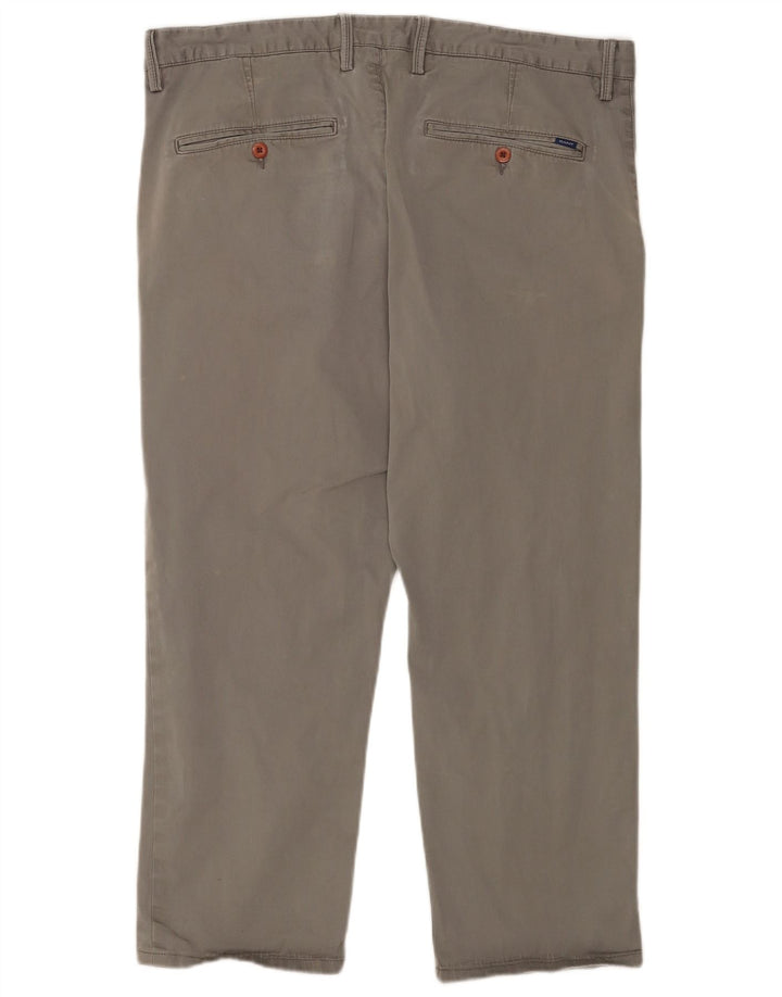 Gant Mens Cropped Trousers W38 L25 Grey Cotton