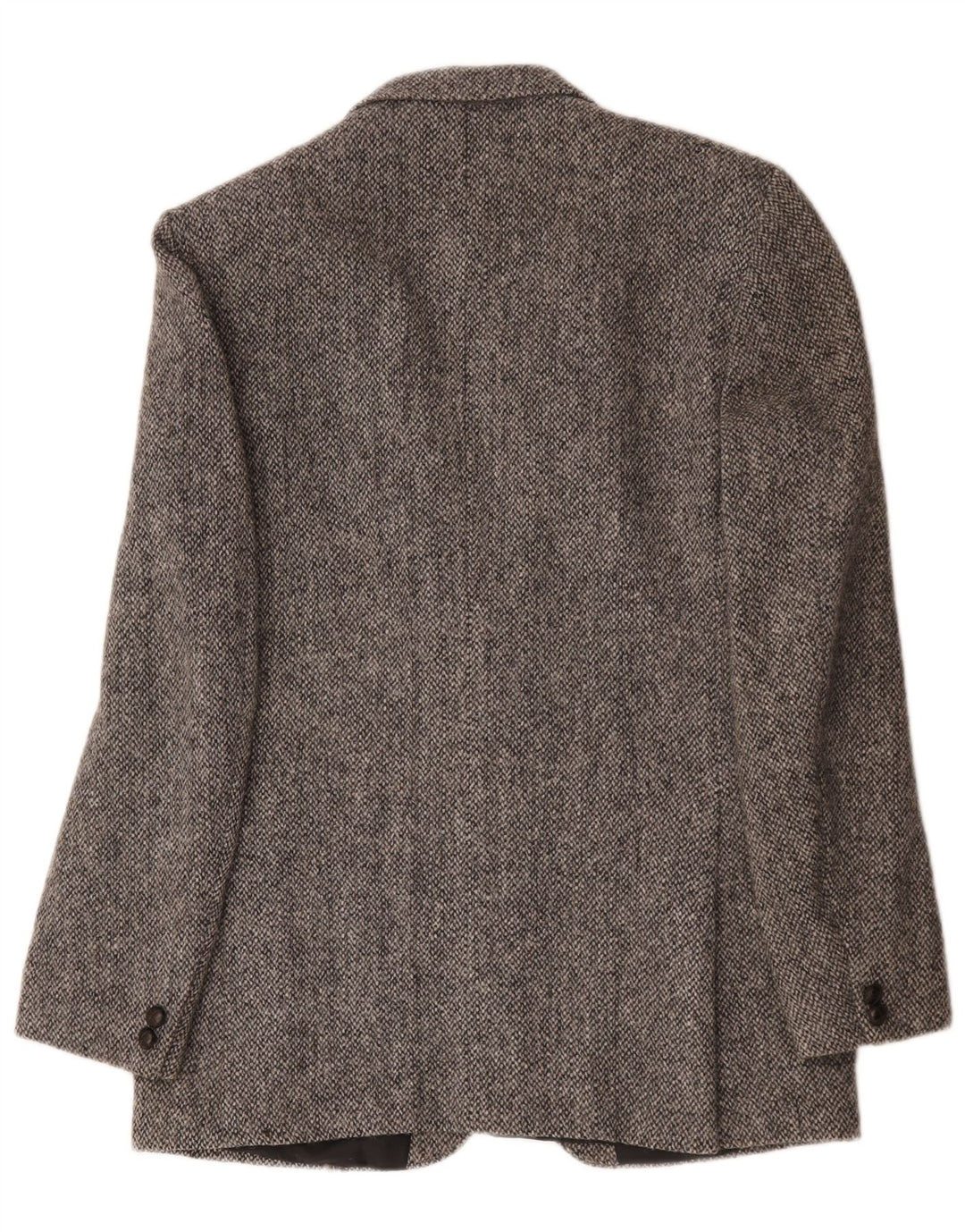 Harris Tweed Mens 2 Button Blazer Jacket UK 40 Large Grey Wool