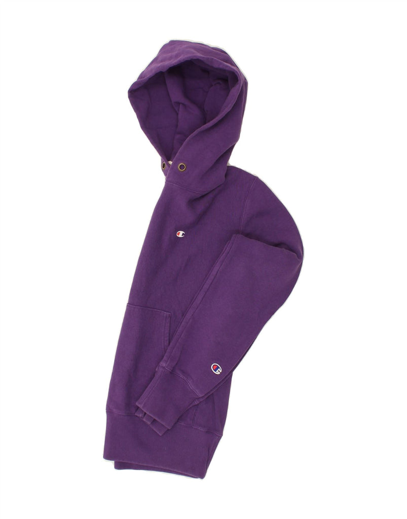 CHAMPION Womens Hoodie Jumper UK 16 Large Purple Cotton | Vintage Champion | Thrift | Second-Hand Champion | Used Clothing | Messina Hembry 