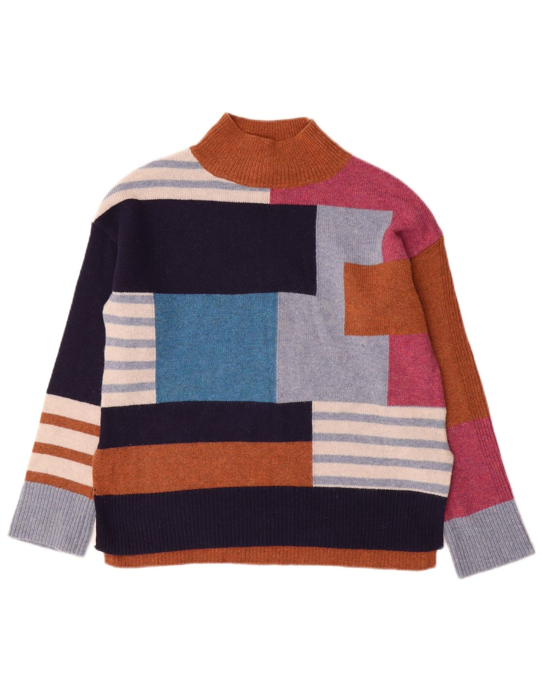 WHITE STUFF Womens Turtle Neck Jumper Sweater UK 8 Small  Multicoloured