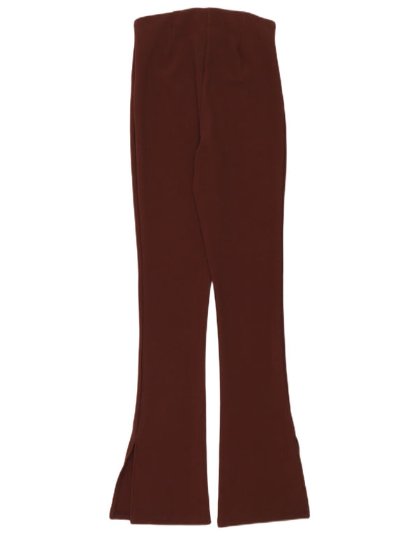 Zara Womens Flare Casual Trousers Medium W28 L32 Brown Polyester