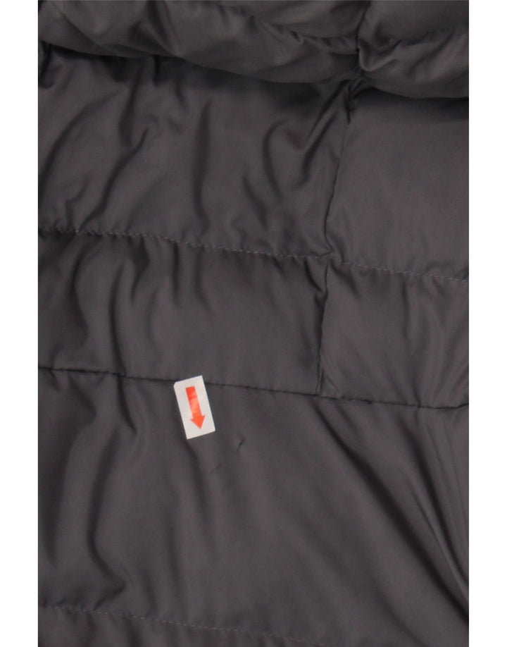 Under Armour Boys Graphic Hooded Padded Jacket 12-13 Years Grey Colourblock