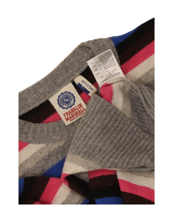 Franklin Marshall Mens Crew Neck Jumper Sweater Medium Multicoloured