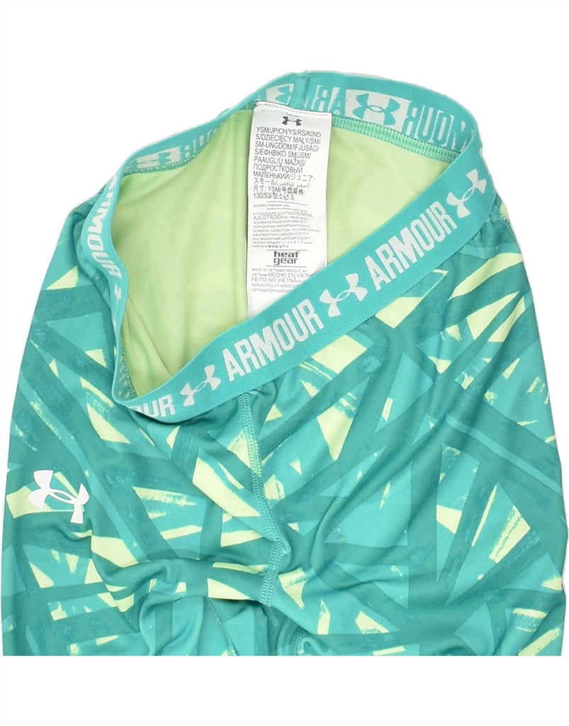 UNDER ARMOUR Girls Heat Gear Capri Leggings 9-10 Years Small Green | Vintage Under Armour | Thrift | Second-Hand Under Armour | Used Clothing | Messina Hembry 