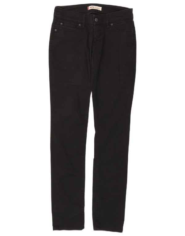 Levi's Womens 473 Skinny Casual Trousers W29 L34 Black Cotton