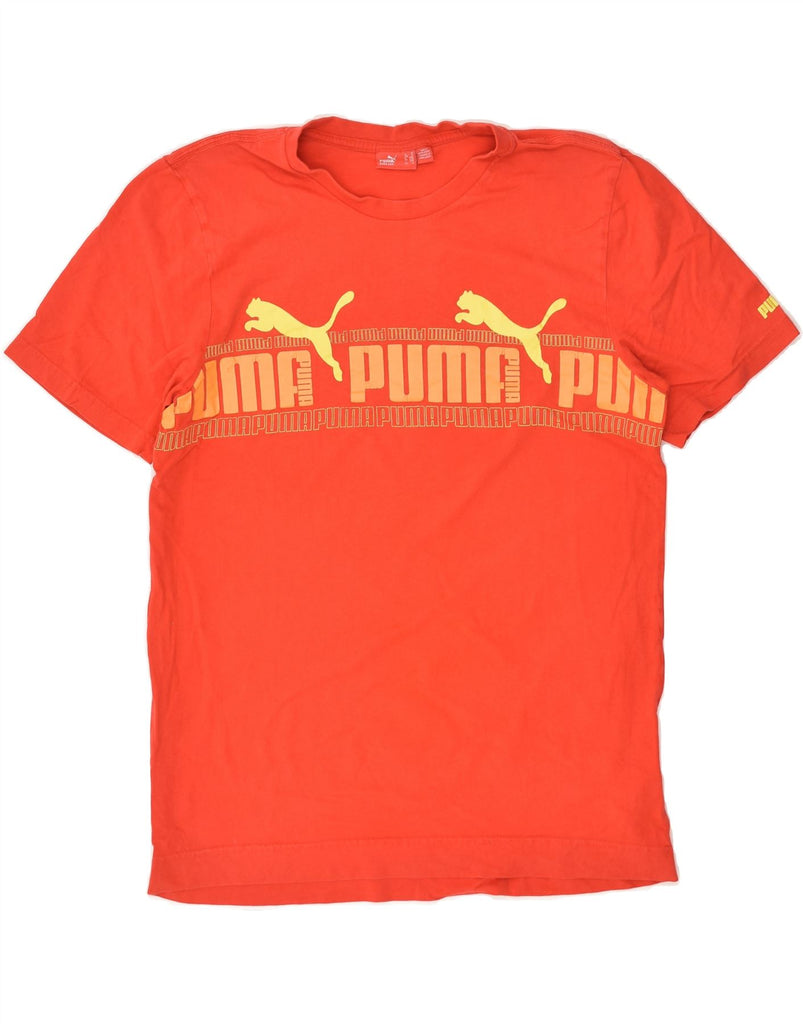 PUMA Mens Graphic T-Shirt Top Medium Red Cotton | Vintage Puma | Thrift | Second-Hand Puma | Used Clothing | Messina Hembry 