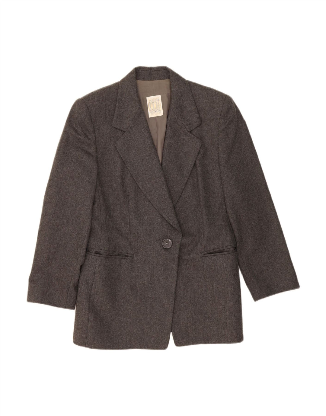 FERRE Womens 1 Button Blazer Jacket UK 14 Medium Grey