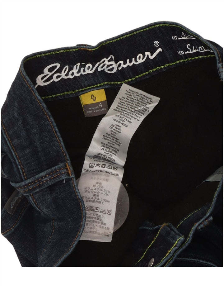 Eddie Bauer Womens Slightly Curvy Slim Jeans US 4 Small W28 L31 Navy Blue