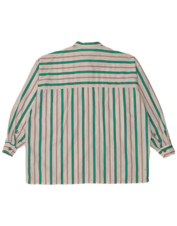 Benetton Womens Shirt UK 18 XL White Striped