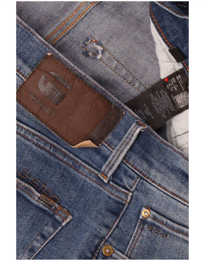 G-STAR Mens 3301 Slim Jeans W34 L34 Blue Cotton