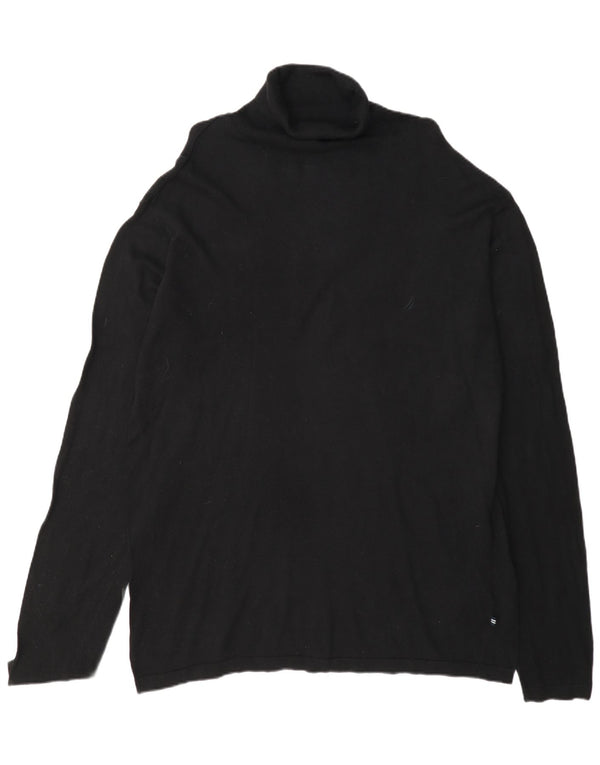 Nautica Mens Roll Neck Jumper Sweater 2XL Black Cotton