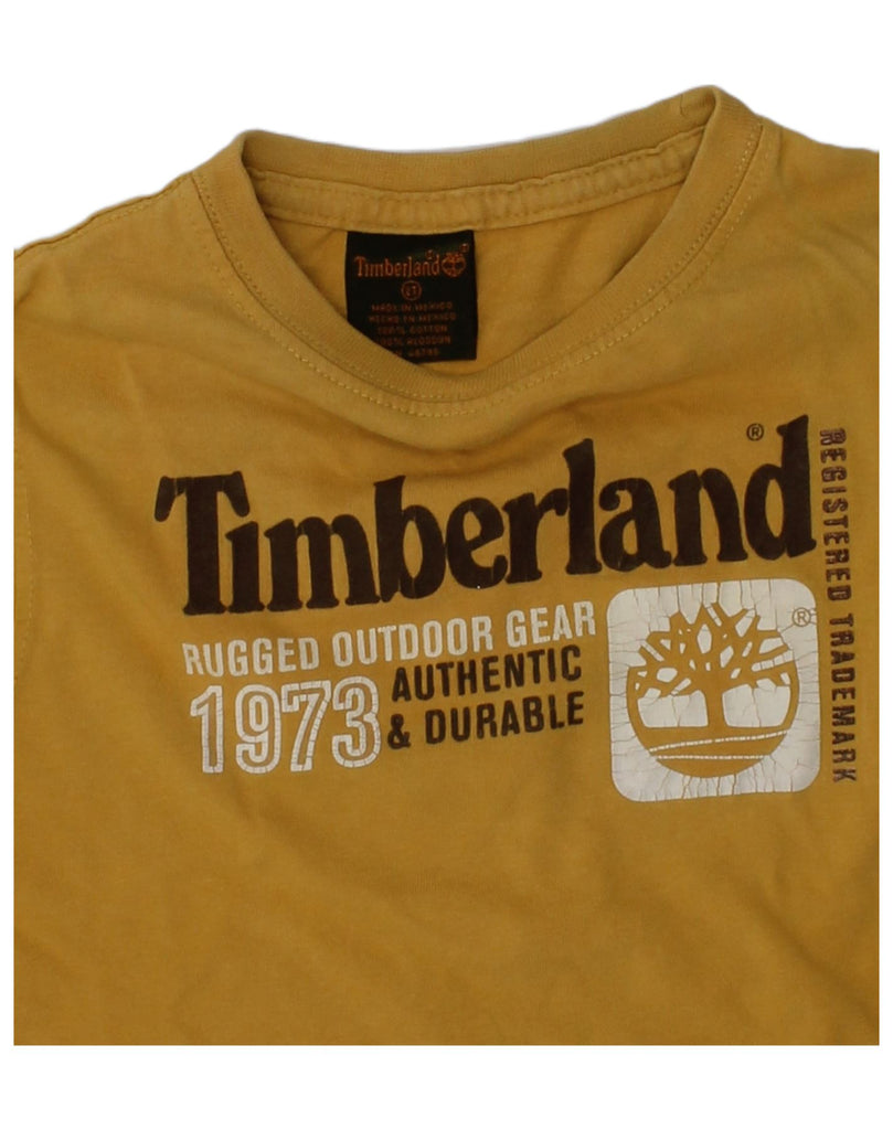 TIMBERLAND Baby Boys Graphic Sweatshirt Jumper 18-24 Months Khaki Cotton | Vintage Timberland | Thrift | Second-Hand Timberland | Used Clothing | Messina Hembry 