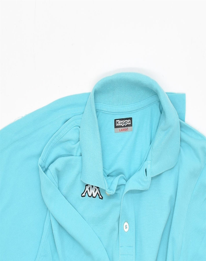 KAPPA Mens Polo Shirt Large Turquoise Cotton | Vintage | Thrift | Second-Hand | Used Clothing | Messina Hembry 