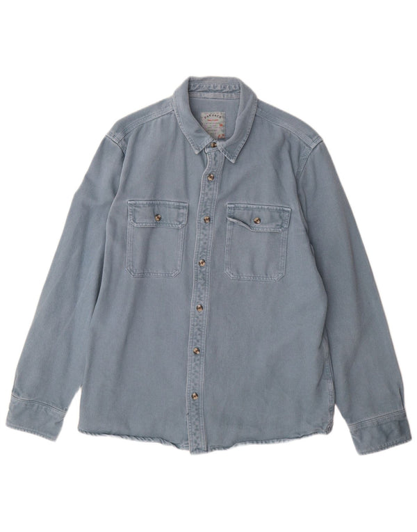 Fat Face Mens Denim Shirt Large Blue Cotton