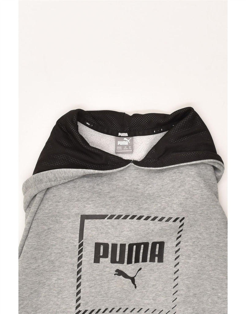 PUMA Boys Graphic Hoodie Jumper 15-16 Years Grey | Vintage Puma | Thrift | Second-Hand Puma | Used Clothing | Messina Hembry 